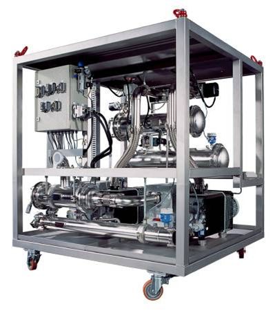 The vacuum system for evacuating the container for dry storage of spent nuclear fuel